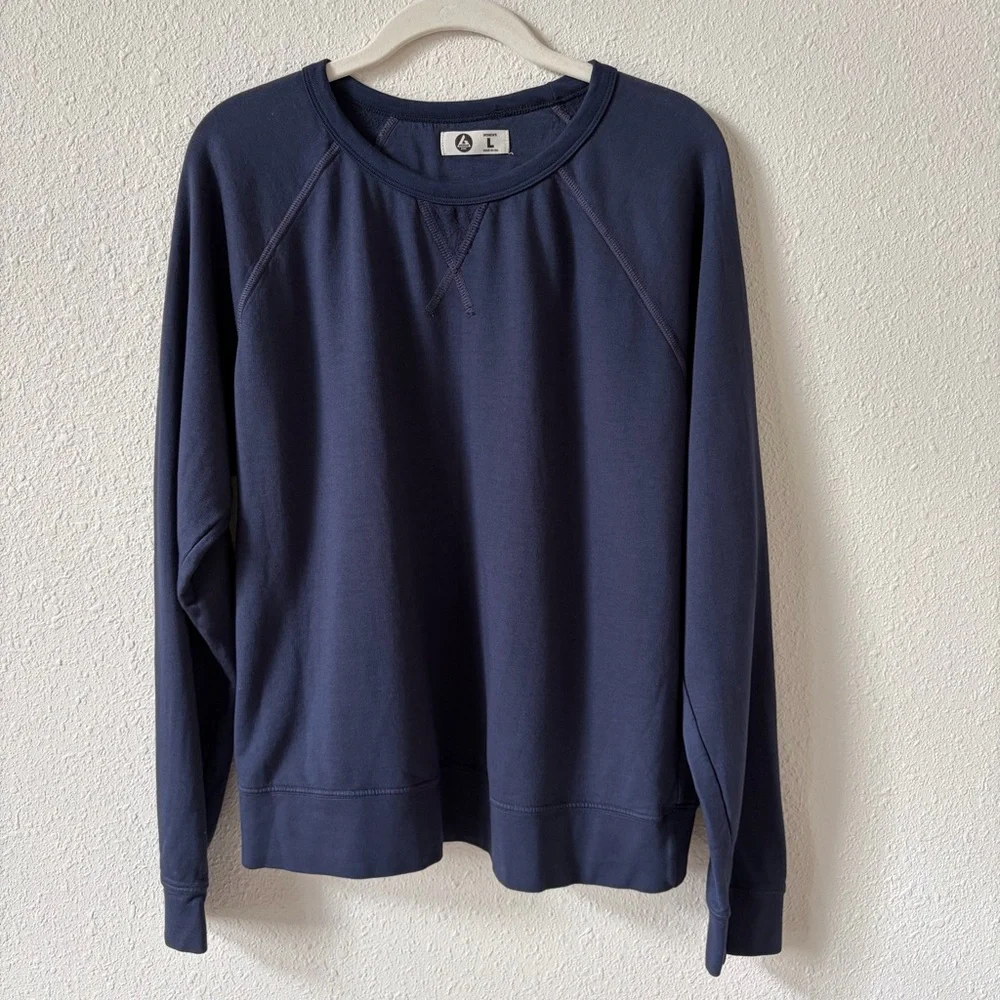 American Giant Crewneck Sweatshirt Size Large Navy Blue Minimalist Casual Cotton